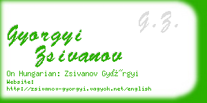 gyorgyi zsivanov business card
